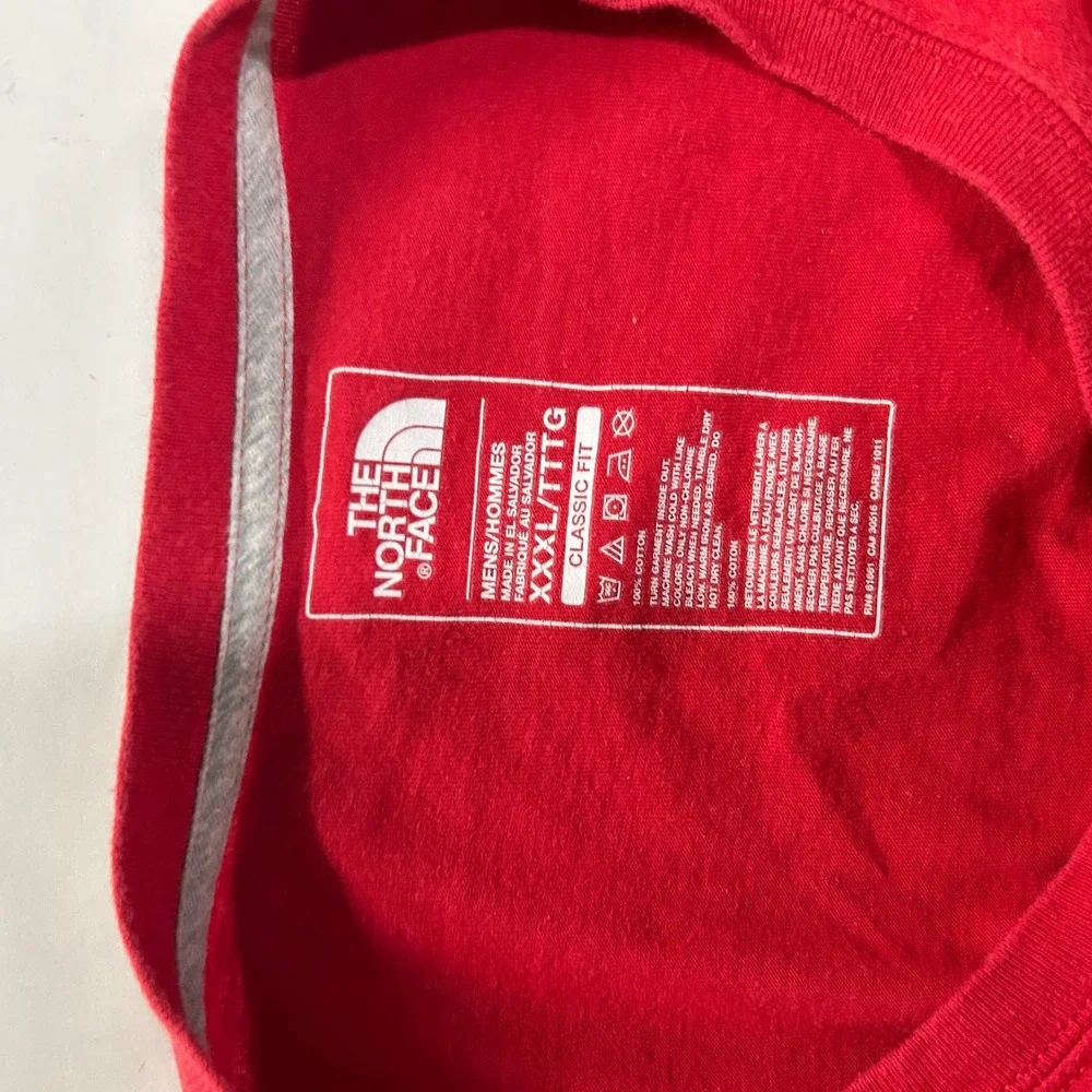 The North Face Long‎ Sleeve Big Logo Graphic Tee XXXL Red Gorpcore Streetwear